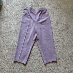 NWT ~ alfred dunner ~ Lilac Pull On Pants ~ Suede ~ Spring ~ Size 16